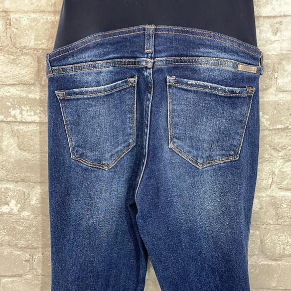 KanCan Blue Maternity Skinny Jeans with Stretchy Belly Panel - Picture 4 of 7